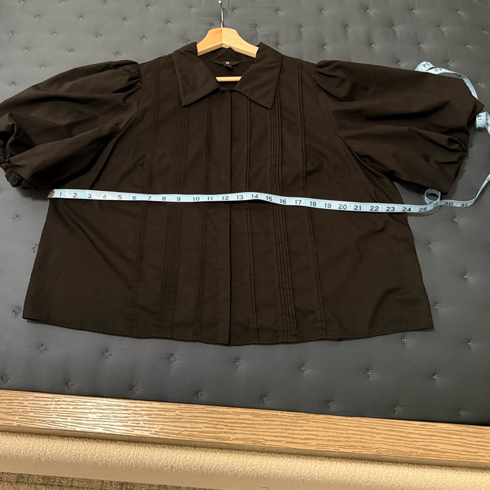 Banana Republic Black Puff Sleeve Blouse